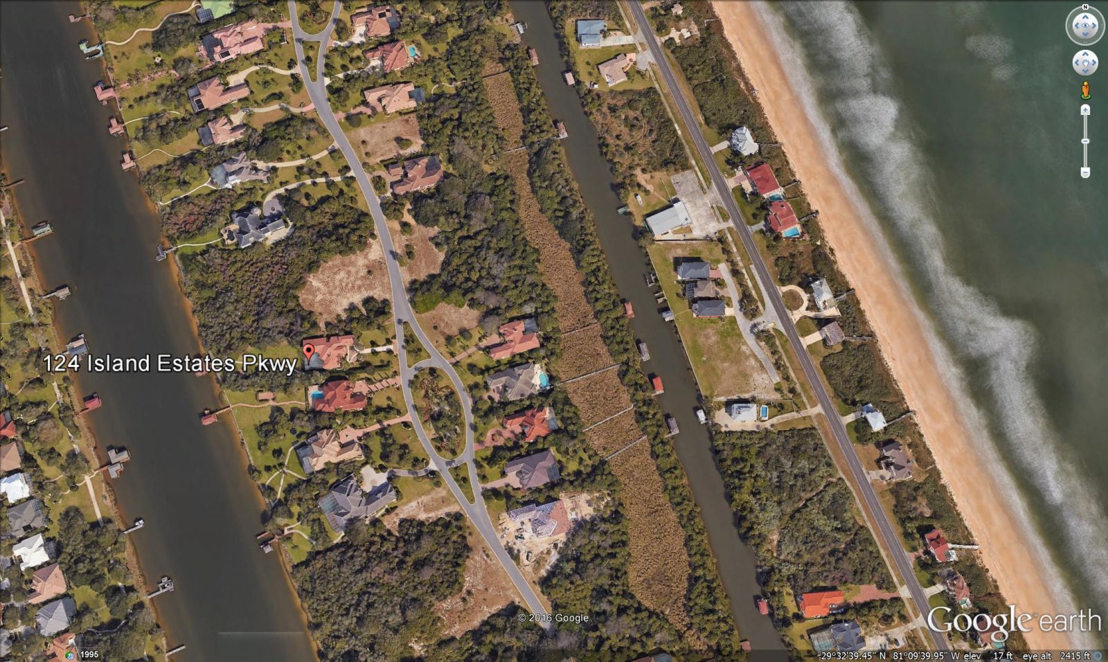 124 Island Estates Pkwy - Google Earth 2016